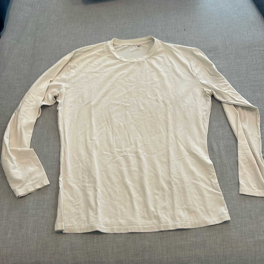 State and Liberty white long sleeve tee